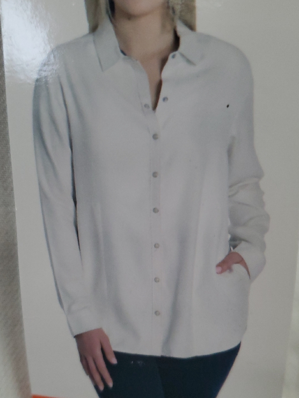 Jachs Cream Button-Down Long Sleeve Shirt